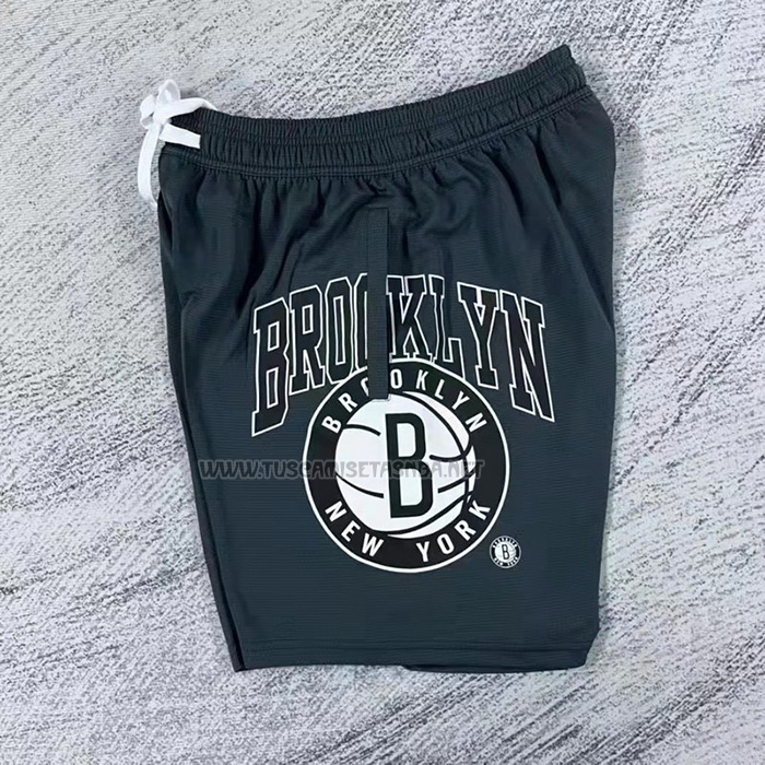 Pantalone Brooklyn Nets Just Don Big Logo Gris